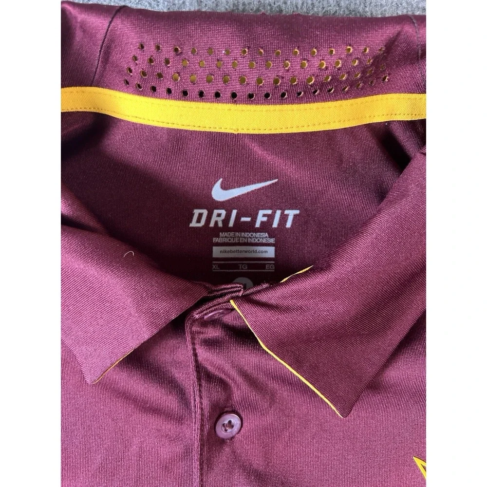 Arizona State Sun Devils Nike Dri-Fit Short Sleeve Polo Red Men's XL Vented Neck